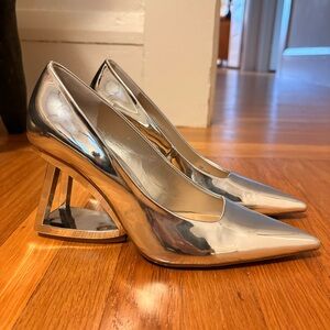 Gianni Bini Silver Metallic Heels